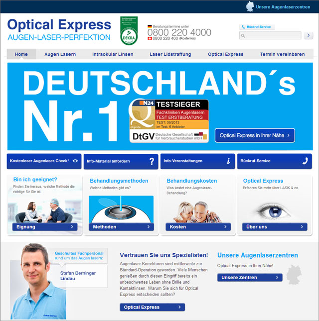 Optical Express Homepage